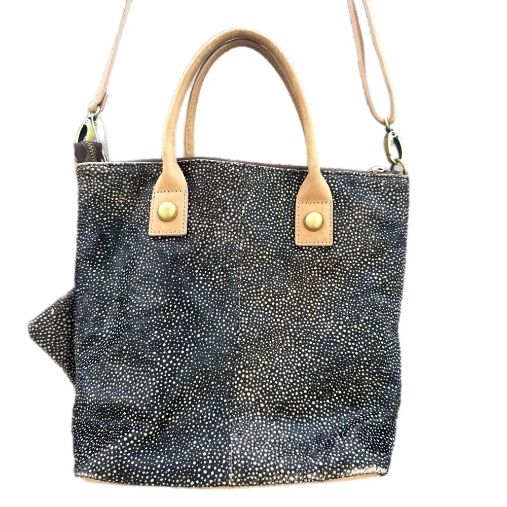 Miss Albright Hair-On Hide Leather Satchel Crossbody/Shoulder Bag-adjustable